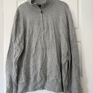 J. Crew Men's Light Gray Zip-Up Sweater